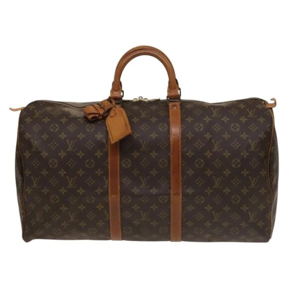 LOUIS VUITTON Monogram Keepall 55 Boston Bag M41424 LV Auth 134396 - Picture 2 of 16